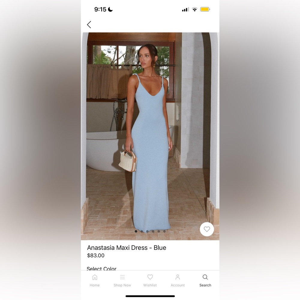 Blue Sleeveless Spaghetti Strap Sheath Maxi Dress